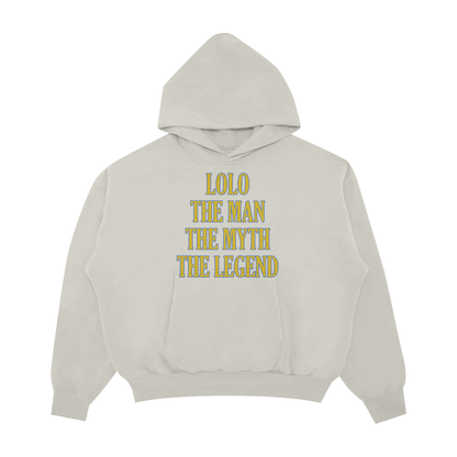 LOLO THE MAN THE MYTH THE LEGEND PULLOVER HOODIE