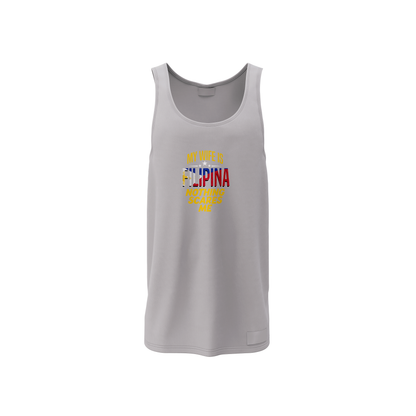 MY WIFE IS FILIPINA NOTHING SCARES ME TANK TOP