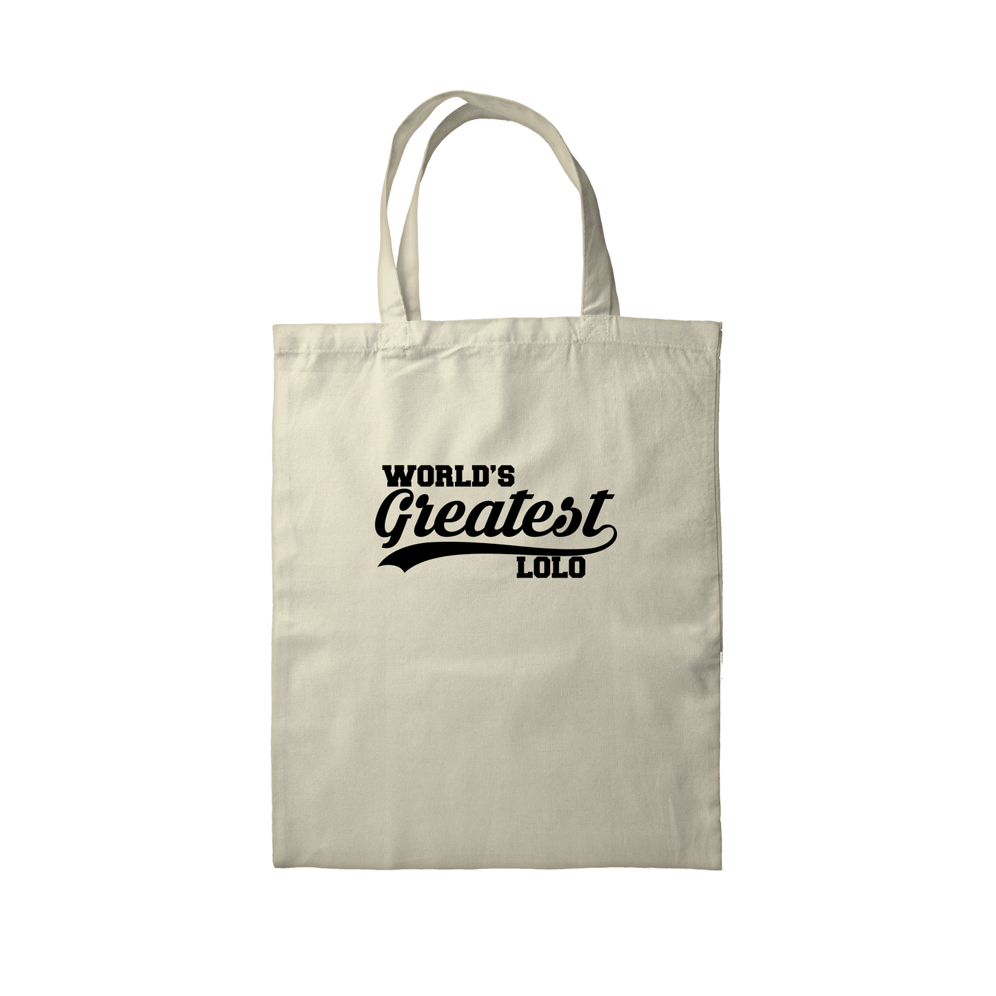 WORLD'S GREATEST LOLO OFF-WHITE TOTE BAG