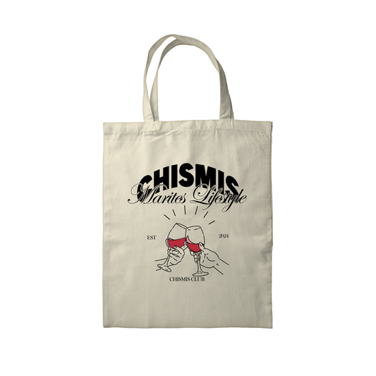 CHISMIS MARITES LIFESTYLE OFF-WHITE TOTE BAG