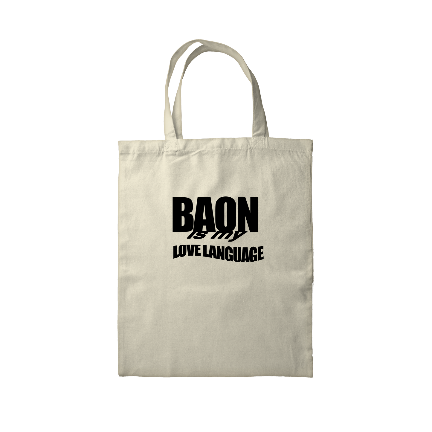 BAON IS MY LOVE LANGUAGE OFF-WHITE TOTE BAG